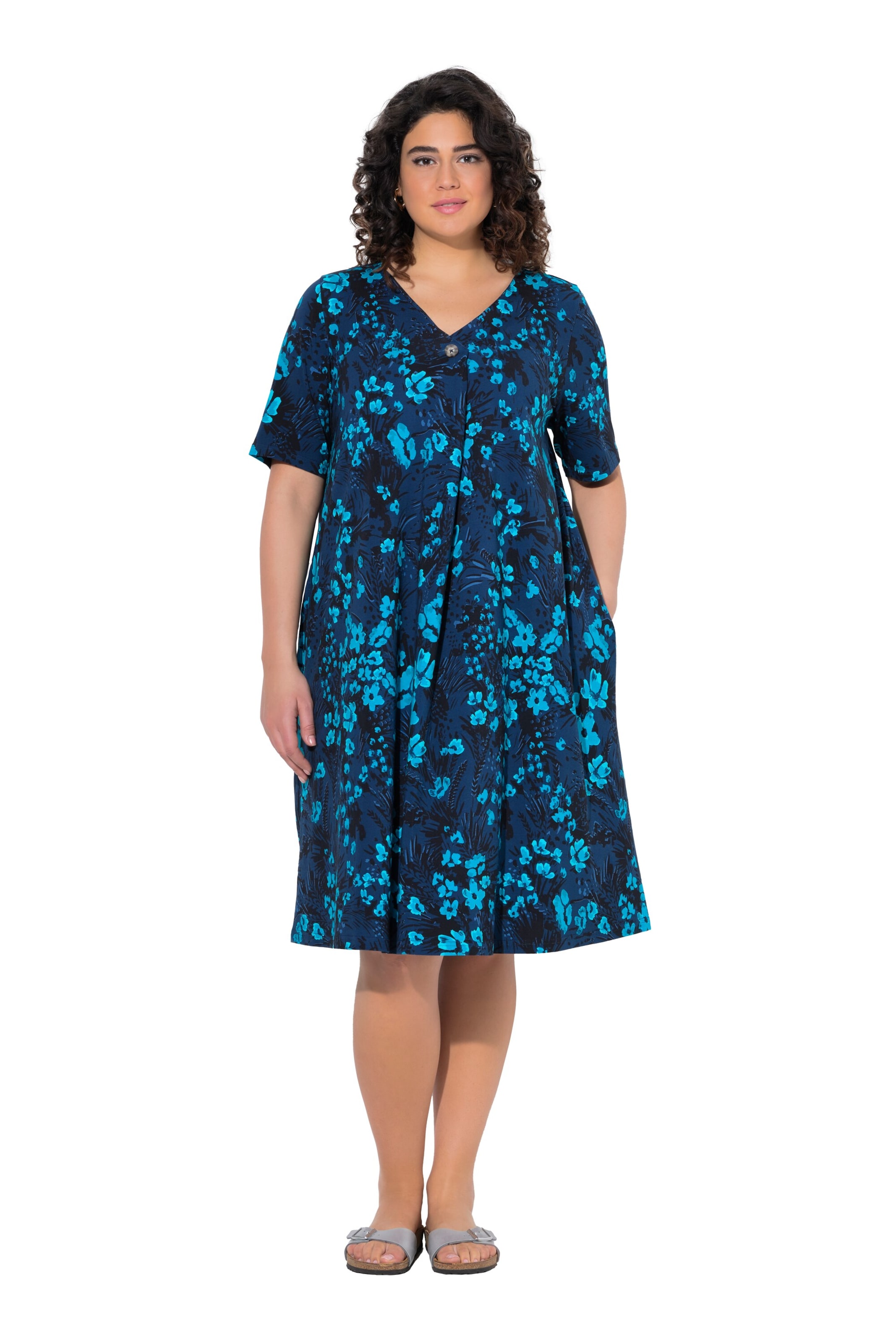 Ulla Popken Φόρεμα σε μπλε: μπροστά