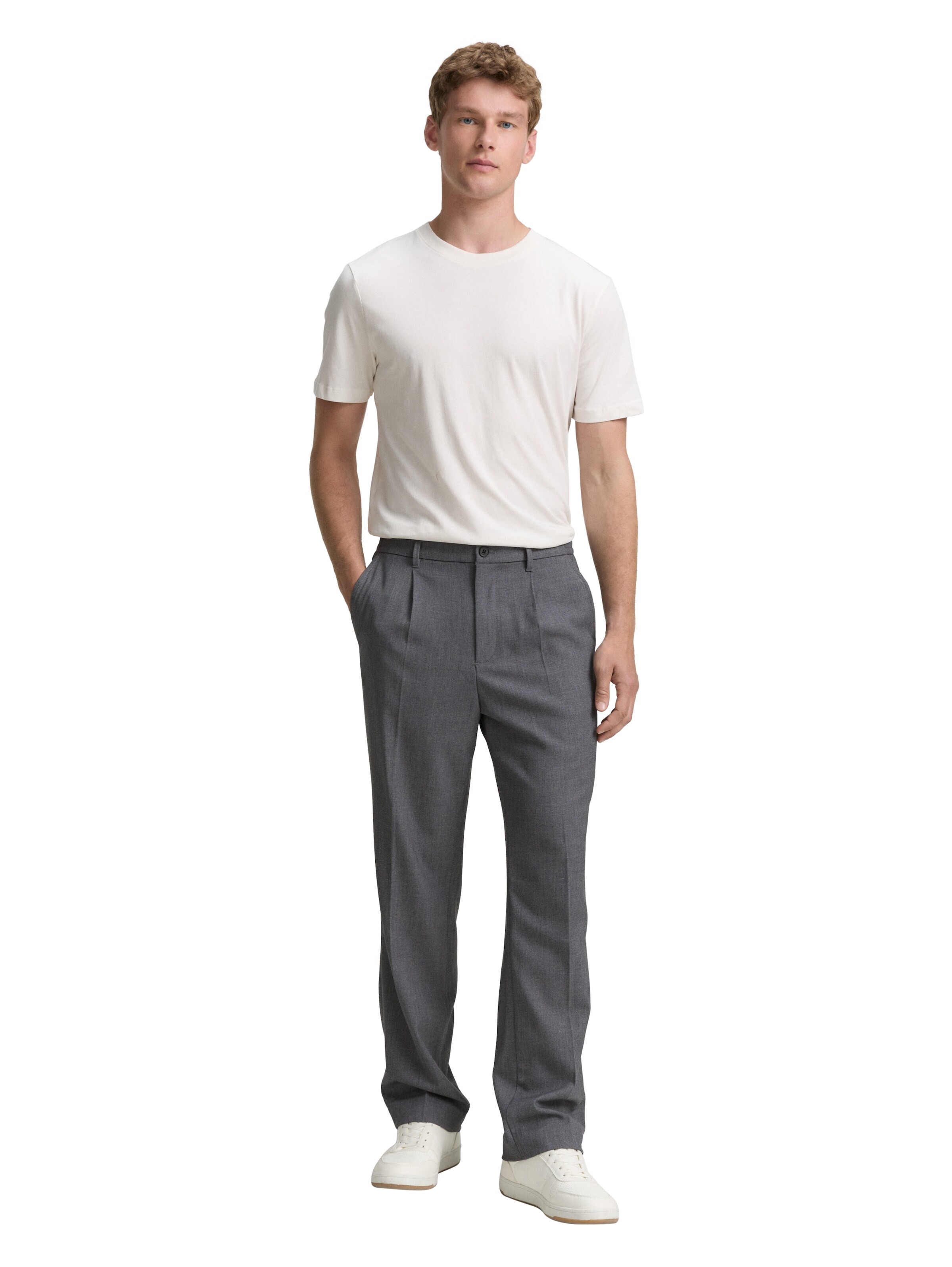 TOM TAILOR DENIM Regular Pants in Grey