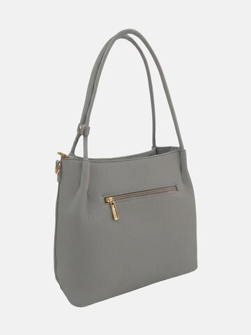 Borsa a spalla 'Borsa a Spalla Gianmarco Venturi PVC con Cuore Strass' di GianMarco Venturi in grigio