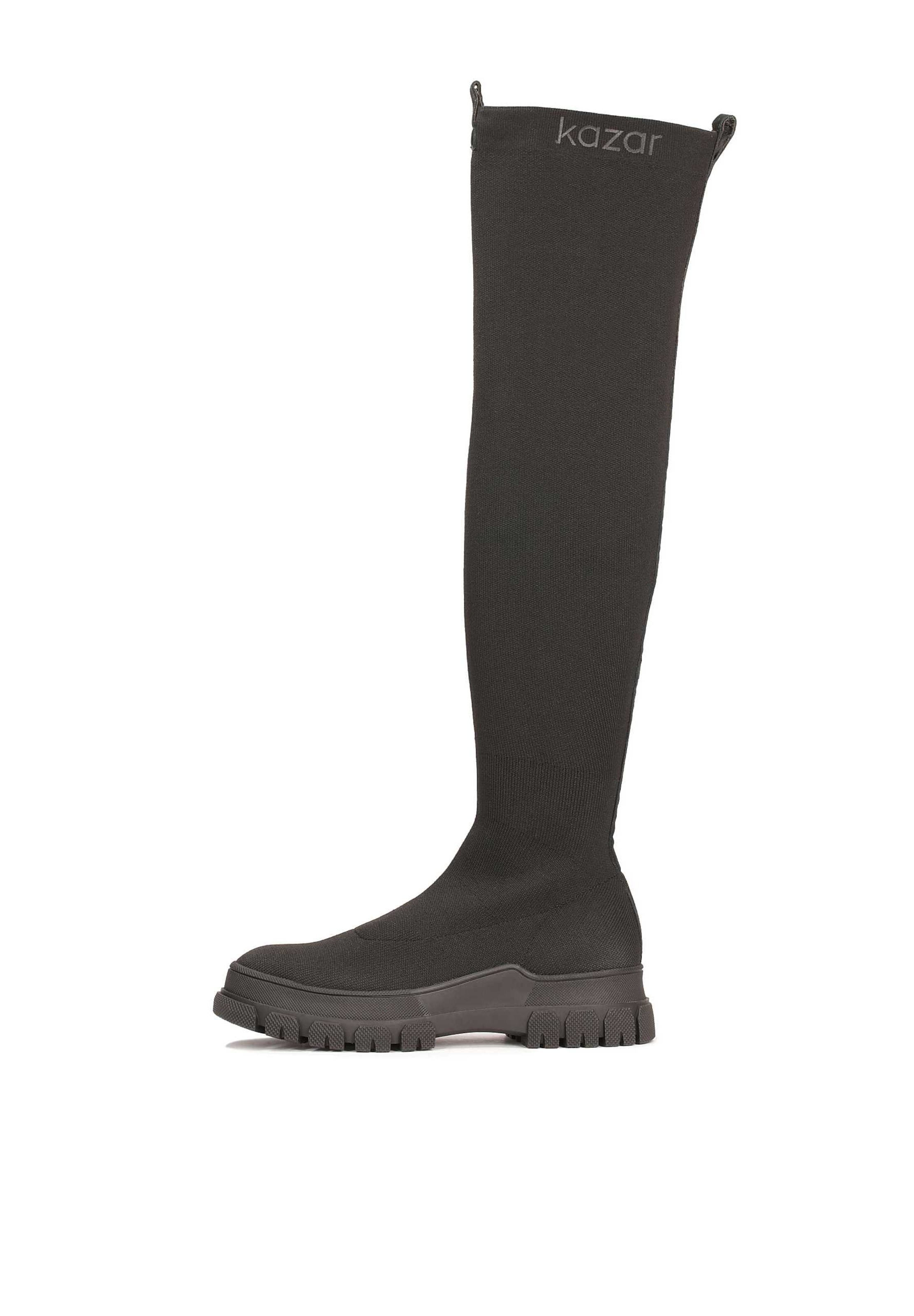 Kazar Overknees in Black: front