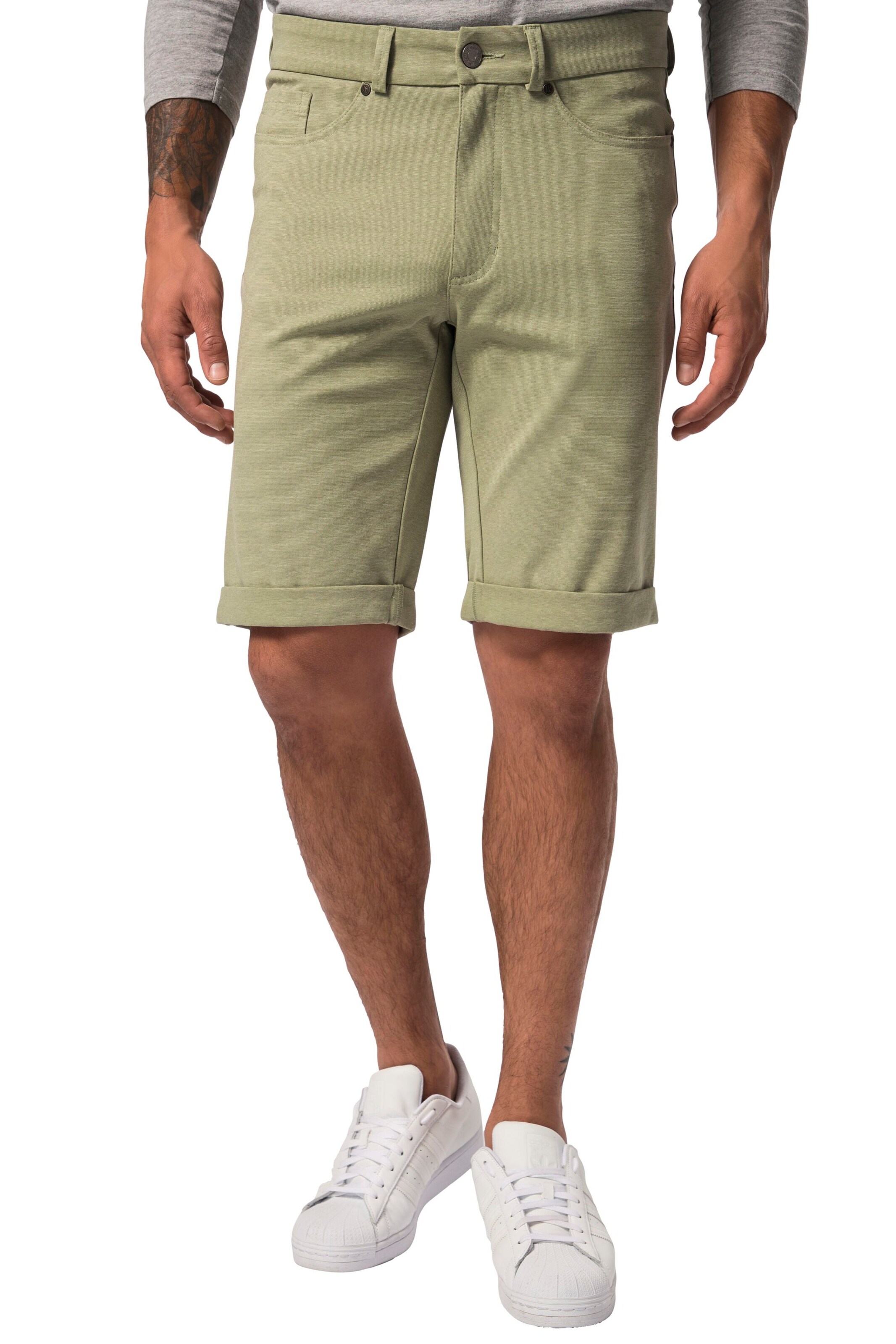 JP1880 Regular Broek in Groen: voorkant