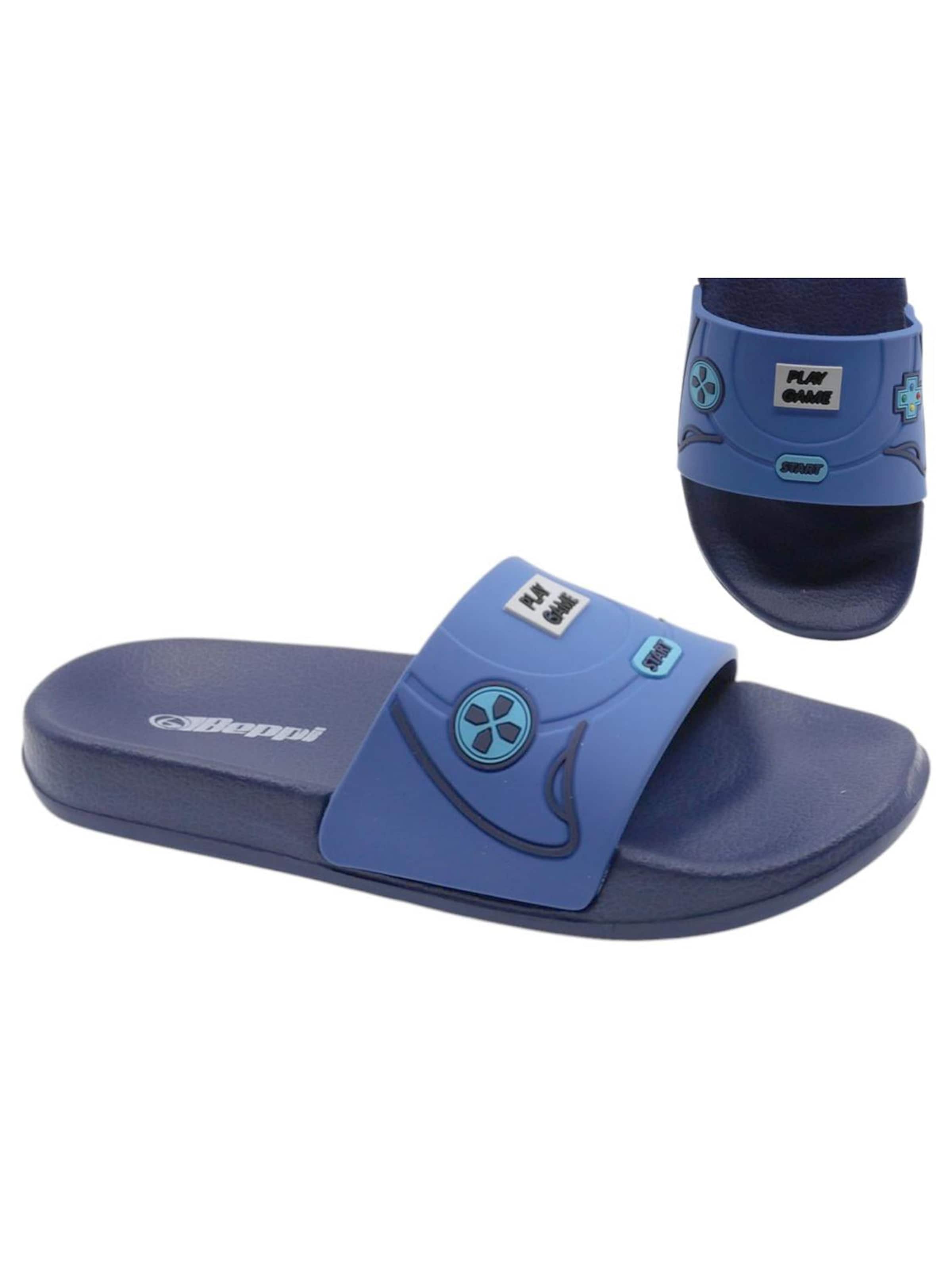Beppi Hausschuh 'Slipper'‌‌‌‌‌‌‌ in Blau: Vorderseite