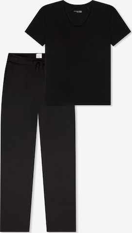 SCHIESSER Pyjama 'Mix & Relax' in Schwarz: Vorderseite