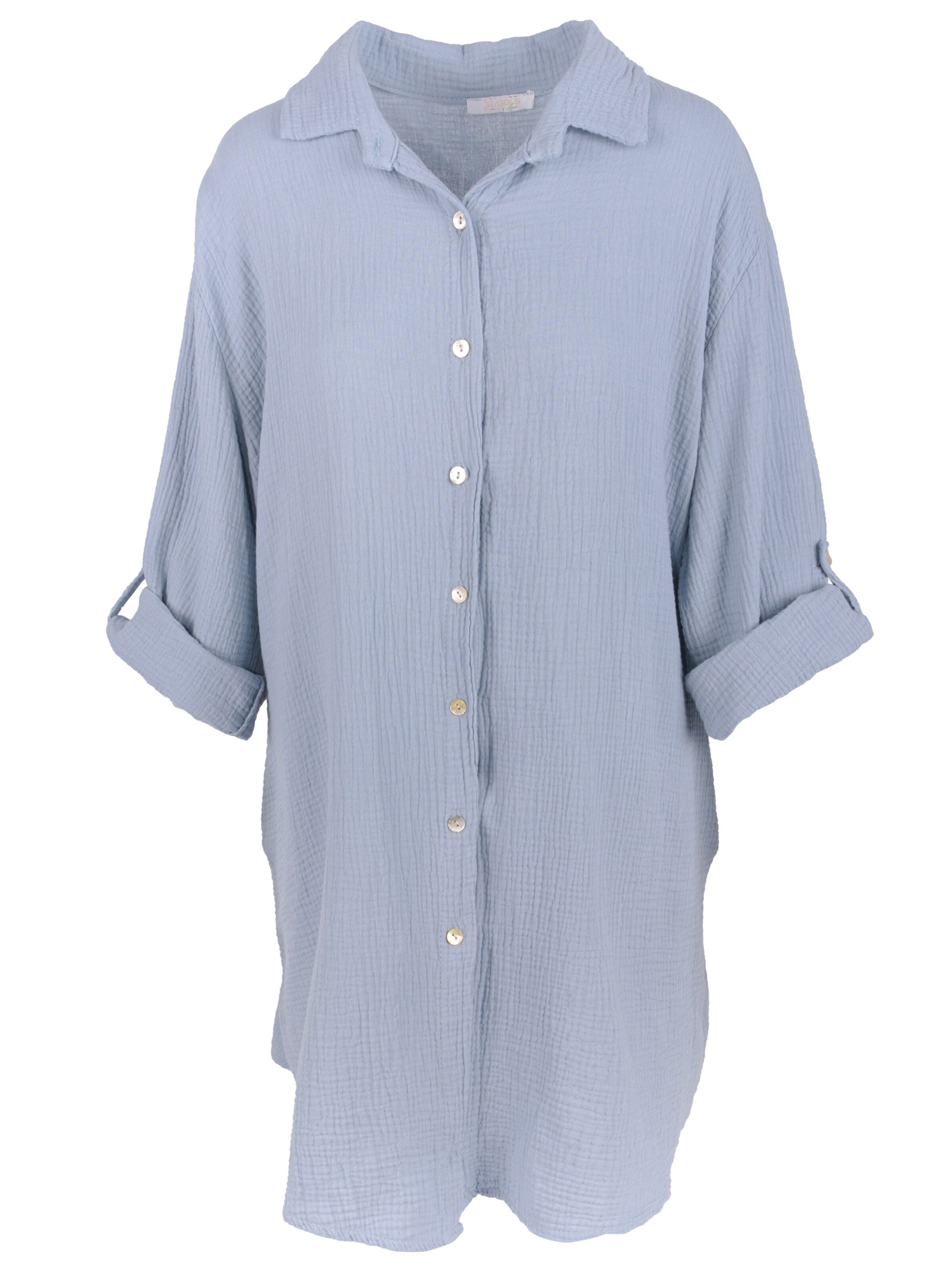 Seasons of April Bluse 'Jessy' in Blau: Vorderseite