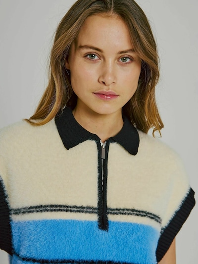 NORR Sweater 'Sky' in Azure / Black / Wool white, Item view