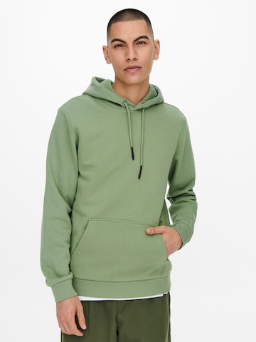 Coupe regular Sweat-shirt 'Ceres' Only & Sons en vert : devant