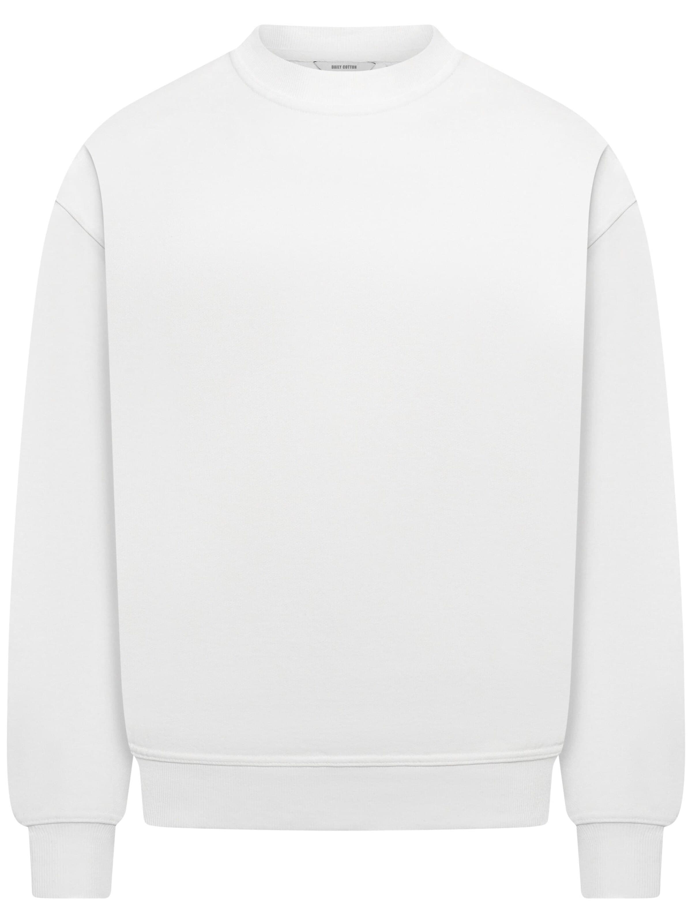 Daily Cotton Sweatshirt 'DCSORIA' in White: front