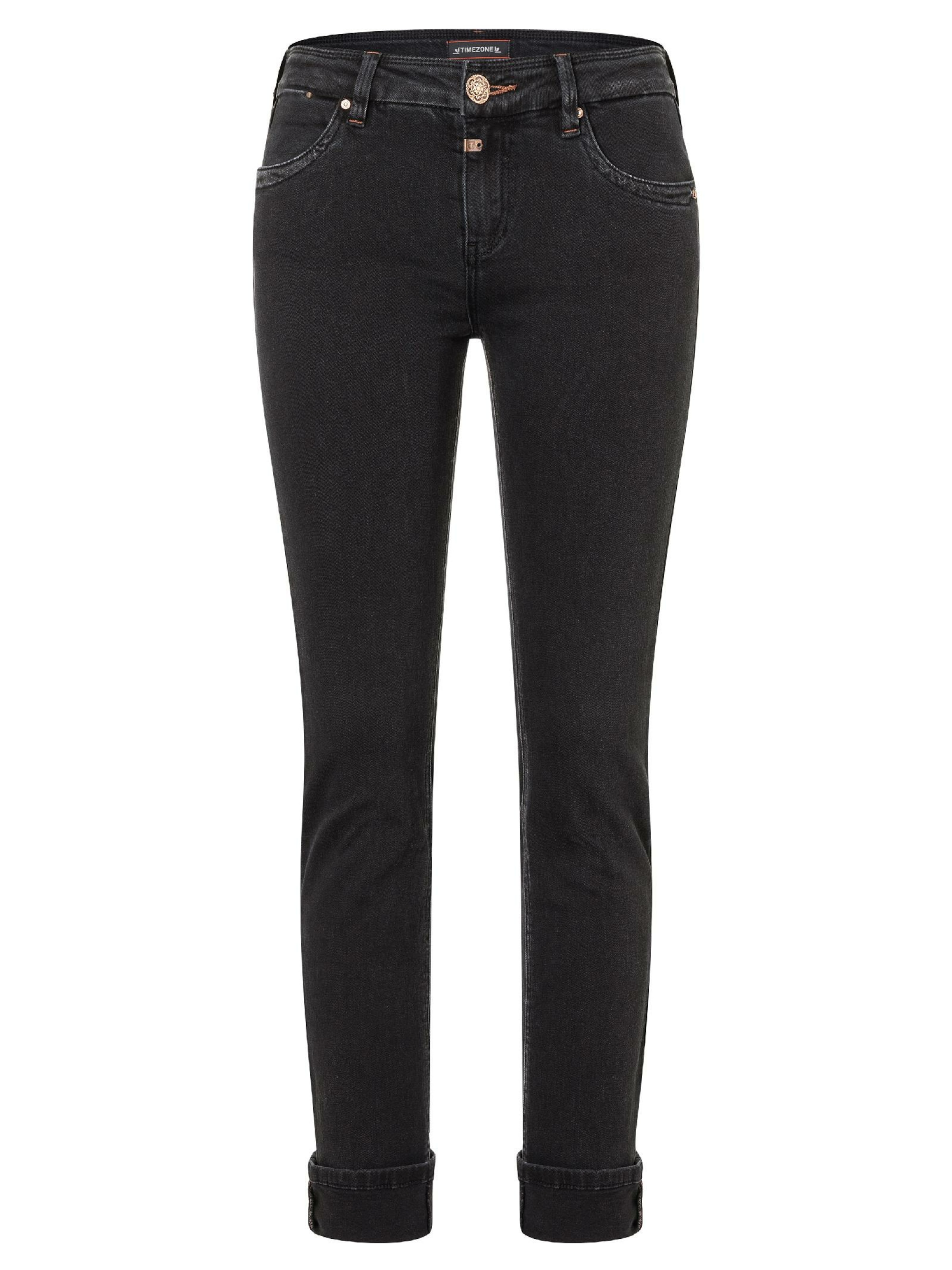 TIMEZONE Слим фит Дънки &#x27;Marah&#x27; в черно: отпред