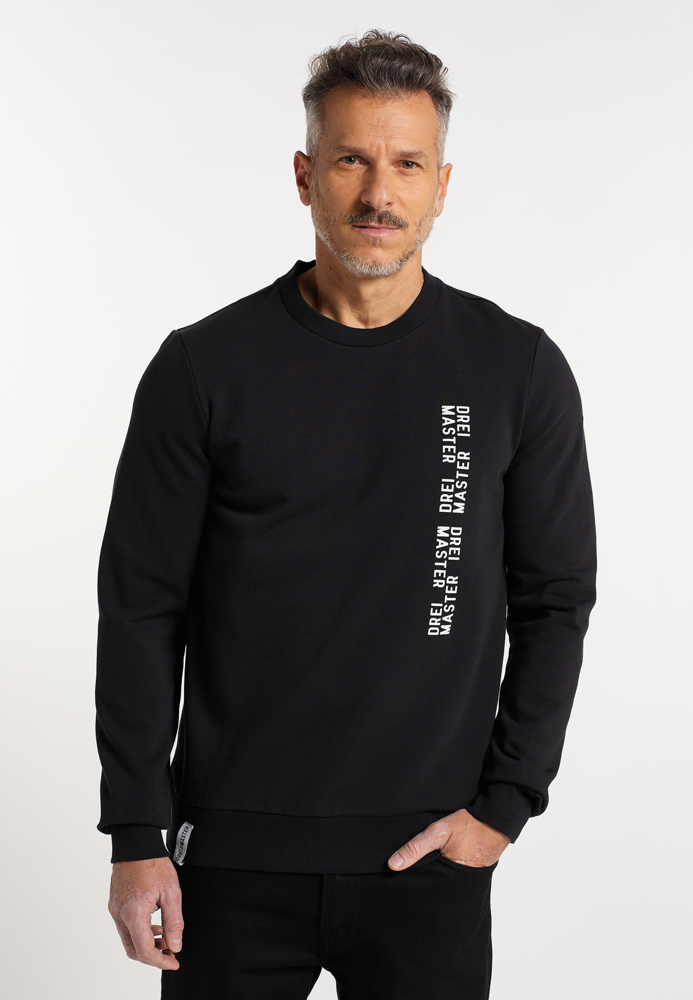 Männer Sweat DreiMaster Maritim Sweatshirt in Schwarz - TI91138 Männer Sweat DreiMaster Maritim Sweatshirt in Schwarz - TI91138