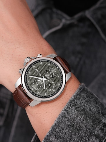 POLICE Analoog horloge 'Mensor' in Bruin