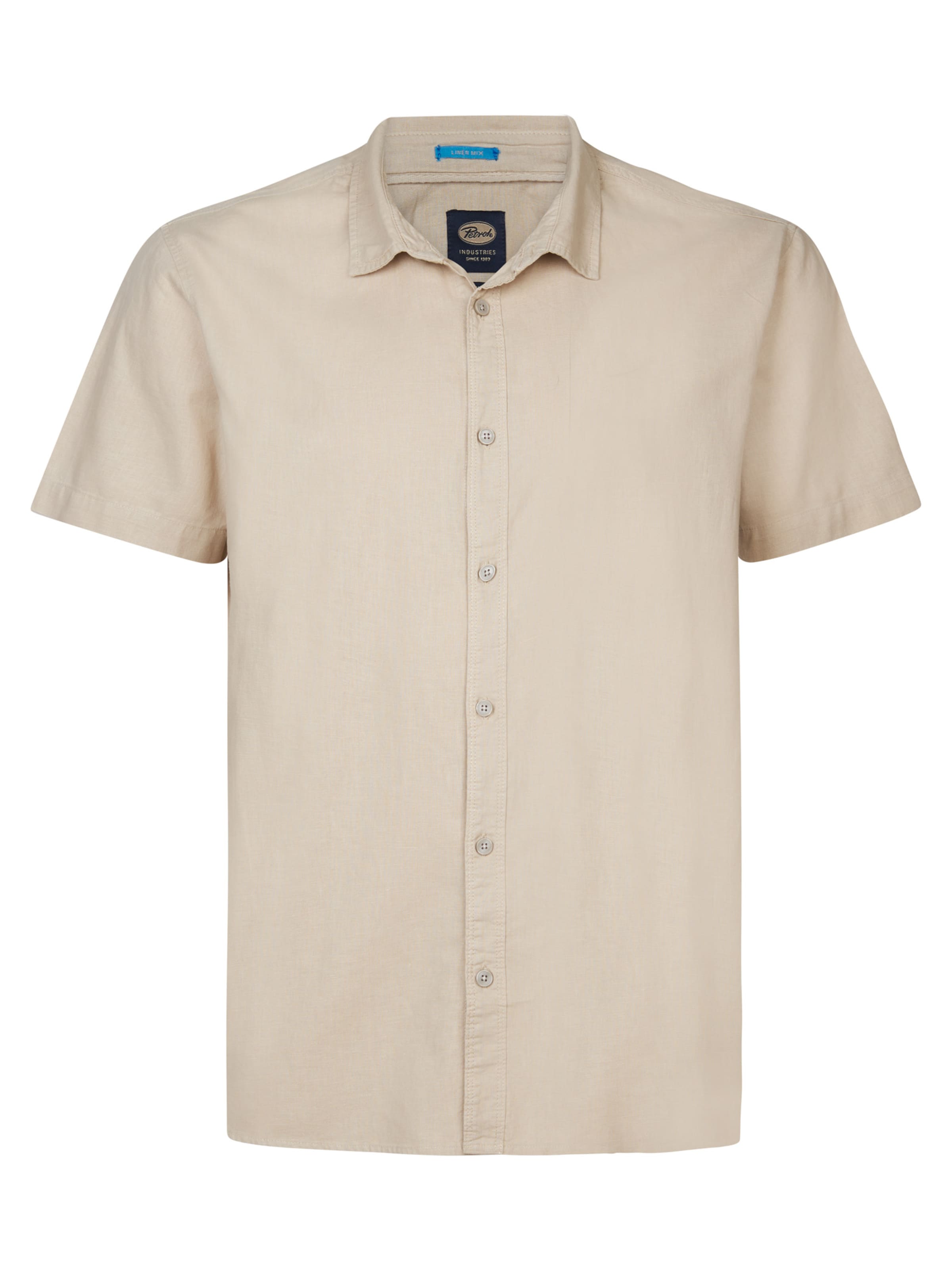 Petrol Industries Regular fit Πουκάμισο 'Mahiway' σε μπεζ: μπροστά