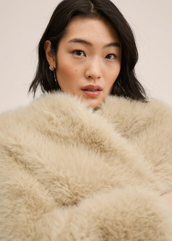 MANGO Winter Coat in Beige