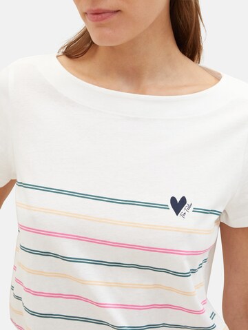 TOM TAILOR T-Shirt in Weiß