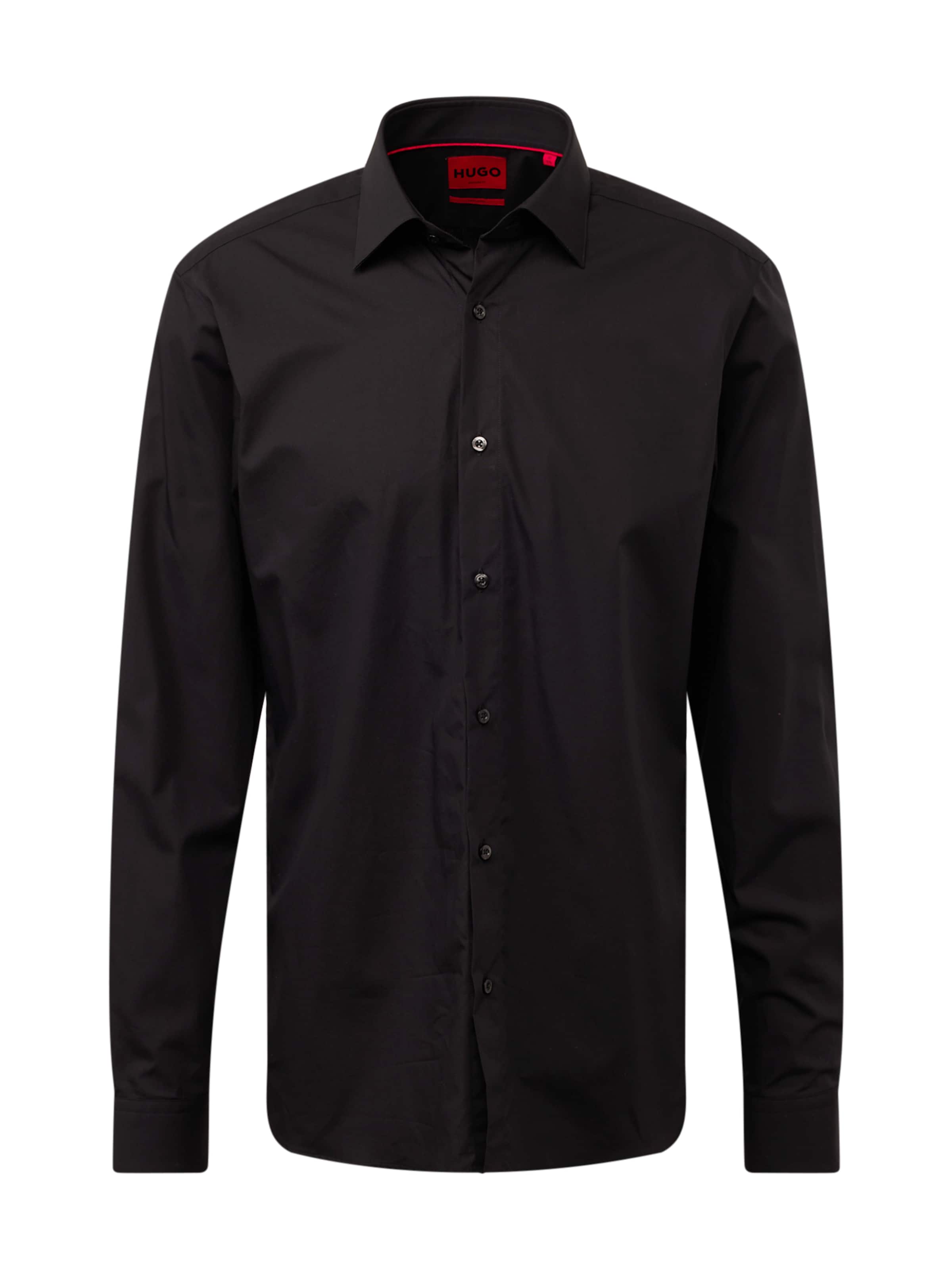 HUGO Regular fit Button Up Shirt &#x27;Valerio&#x27; in Black: front