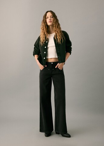 MANGO TEEN Wide leg Jeans 'Sherif' in Black
