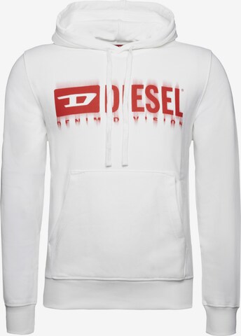 DIESEL Sweatshirt 'Ginn' in Weiß: predná strana