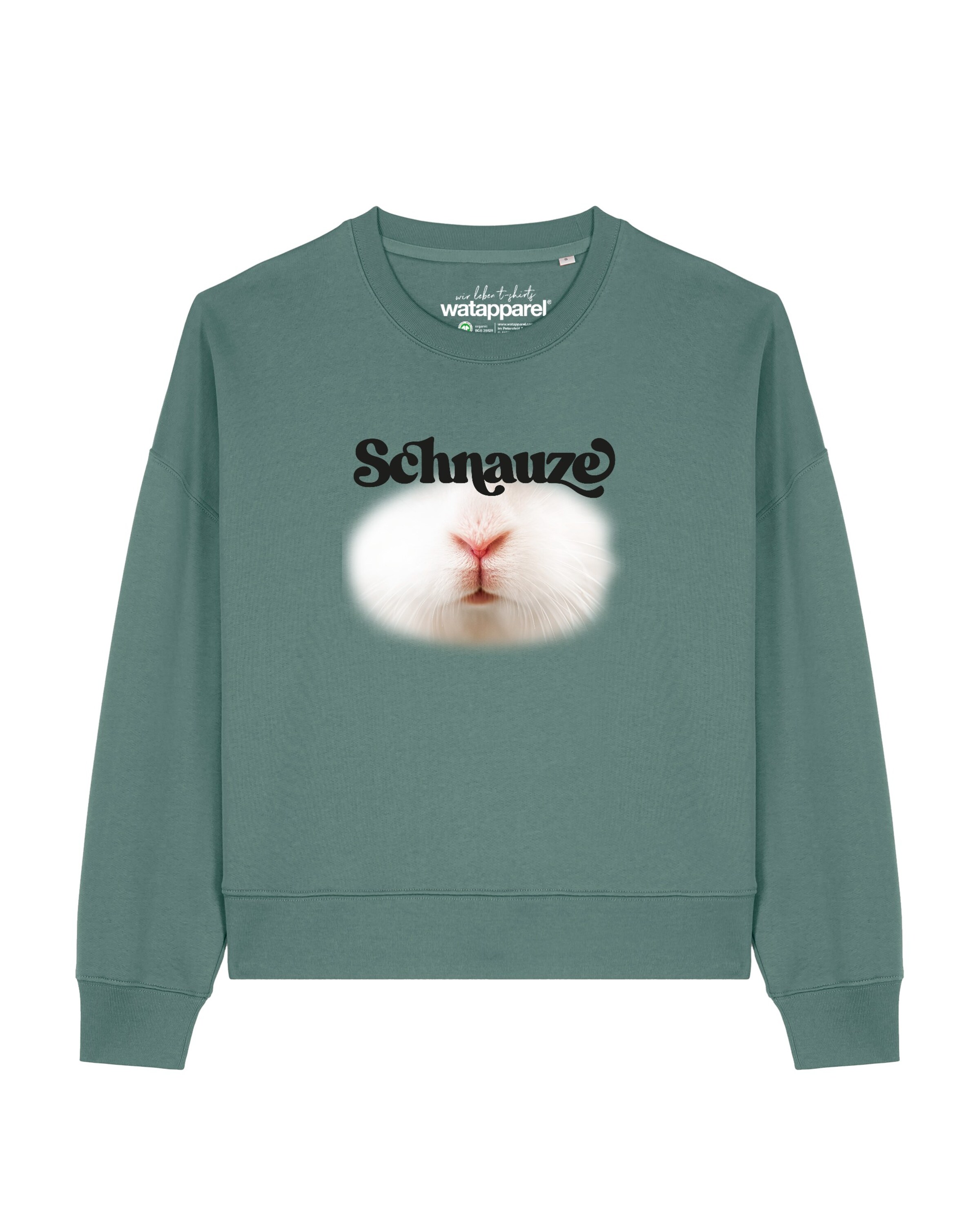 Sweat-shirt 'Schnauze ' Watapparel en vert : devant
