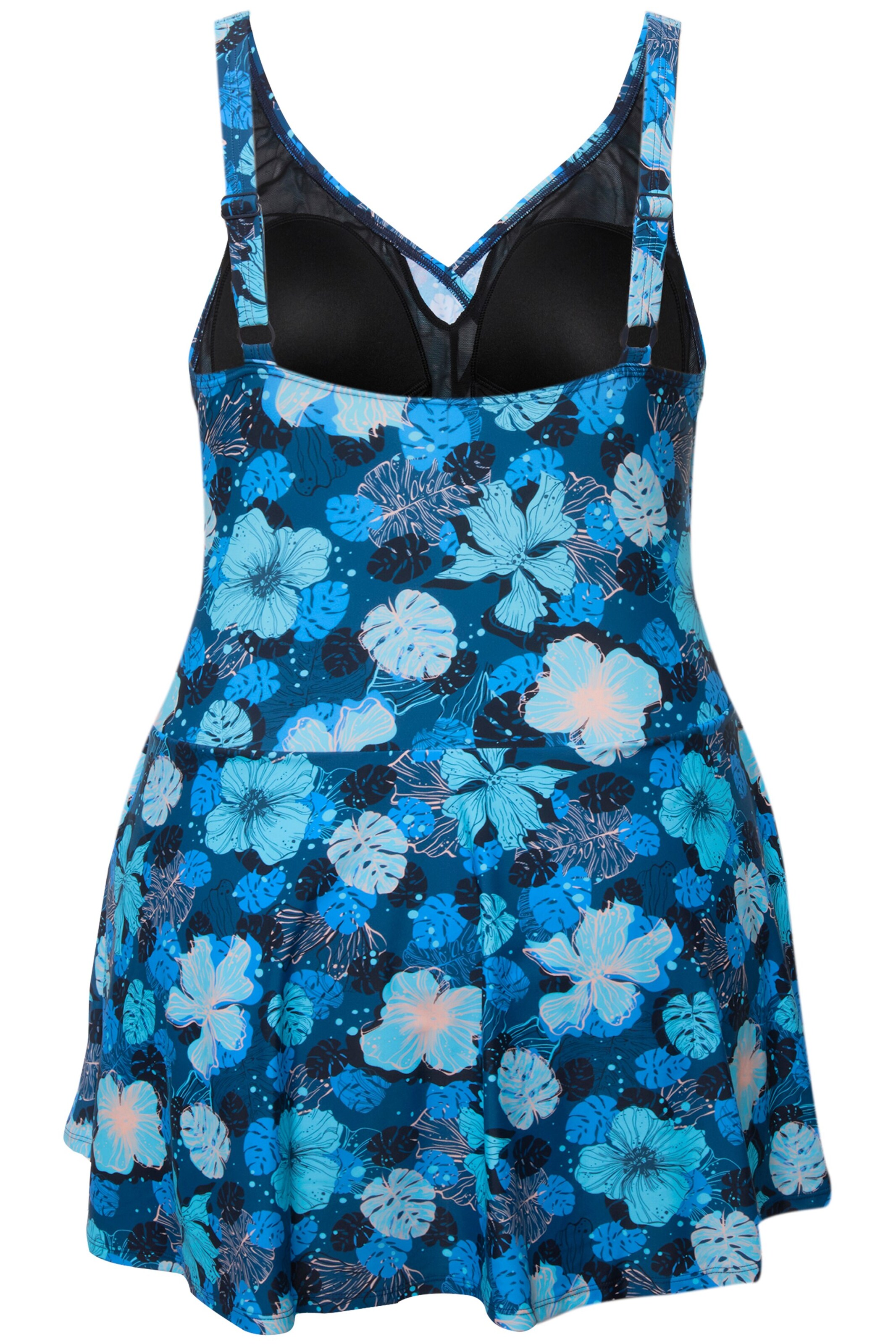 Ulla Popken Bustier Badeanzug in Blau