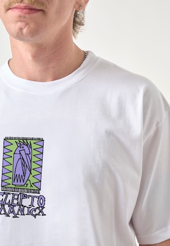 Cleptomanicx Shirt 'Hello' in White
