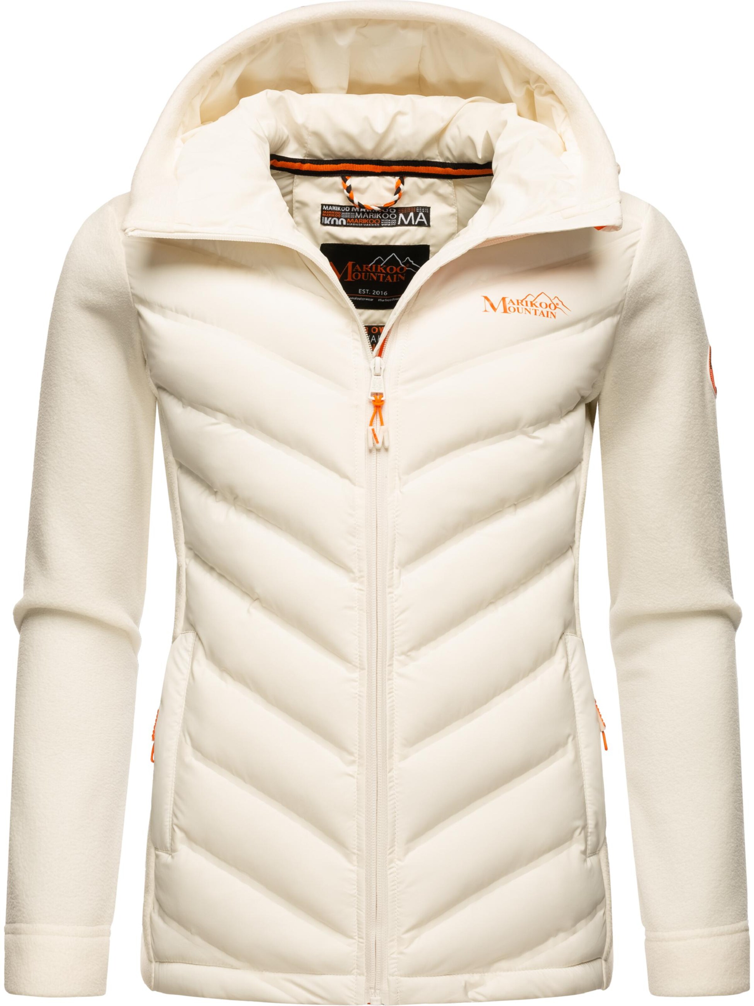 MARIKOO Between-season jacket 'Mount Haruna' in White: front