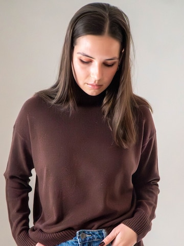 WEARABLE STORIES Pullover 'Riske' in Braun