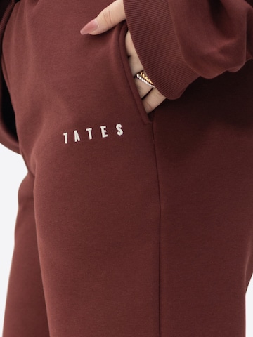 TATES Wide Leg Sporthose in Rot