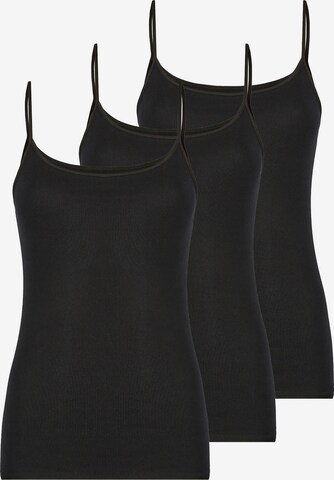 Nina von C. Unterhemd 'Fine Cotton' in Schwarz: Vorderseite