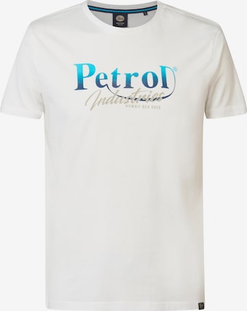 T-Shirt Petrol Industries en blanc : devant