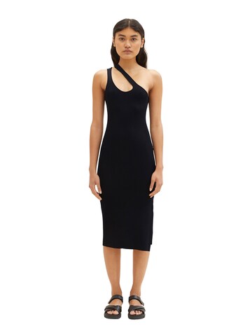 TOM TAILOR DENIM Knitted dress in Black