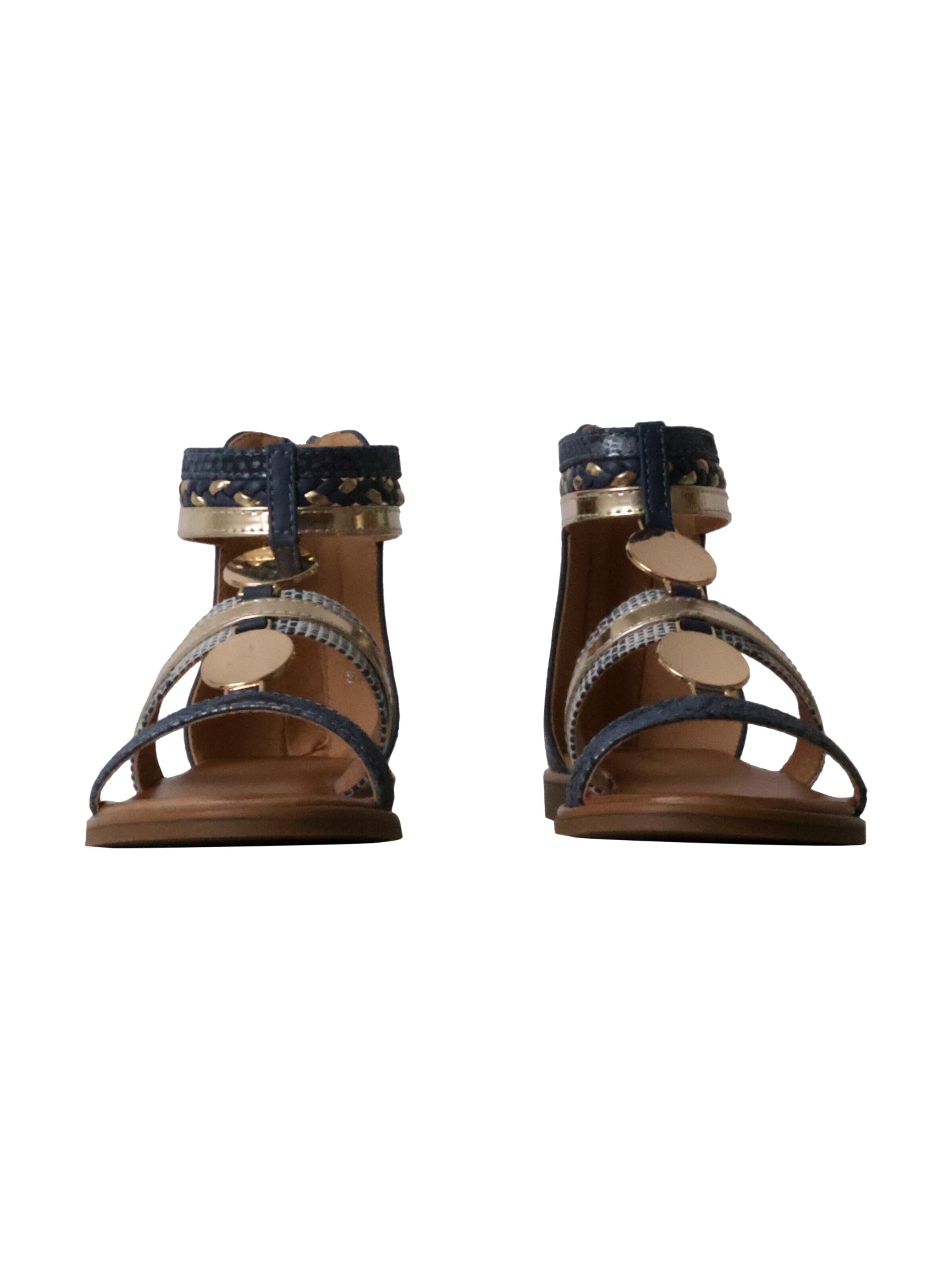 Sixth Sense - Sandalias 'Flache Sandalen mit Reißverschluss' en azul