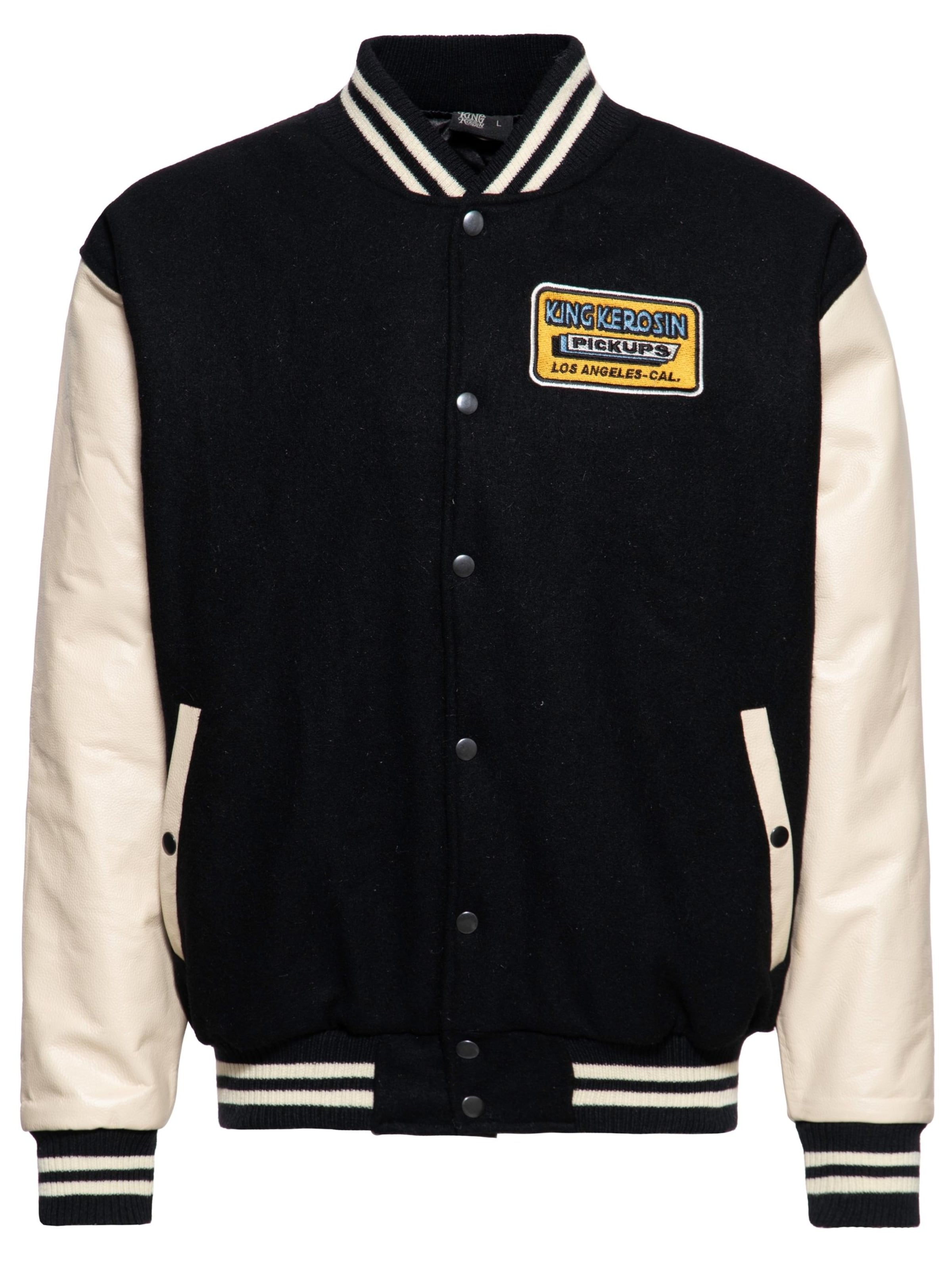 King Kerosin Between-Season Jacket 'Pickup' in Black: front