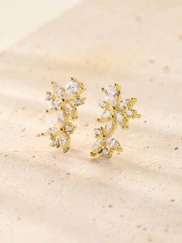 Hey Happiness - Pendientes 'Marquise Flower' en oro