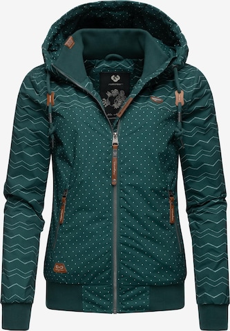 Ragwear Between-season jacket 'Nuggie' in Green: front