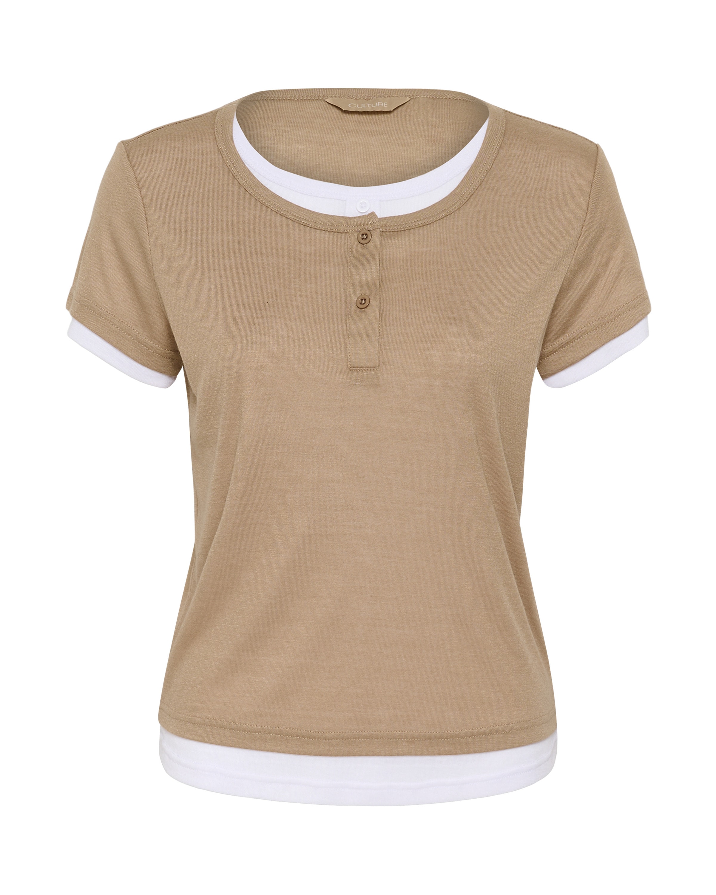 CULTURE - Camiseta en beige: frente