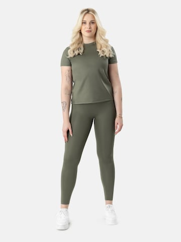 LEAFLETIC Skinny Leggings 'Leafletic Woman`s Long Leggings with Back Gathering' in Green: front