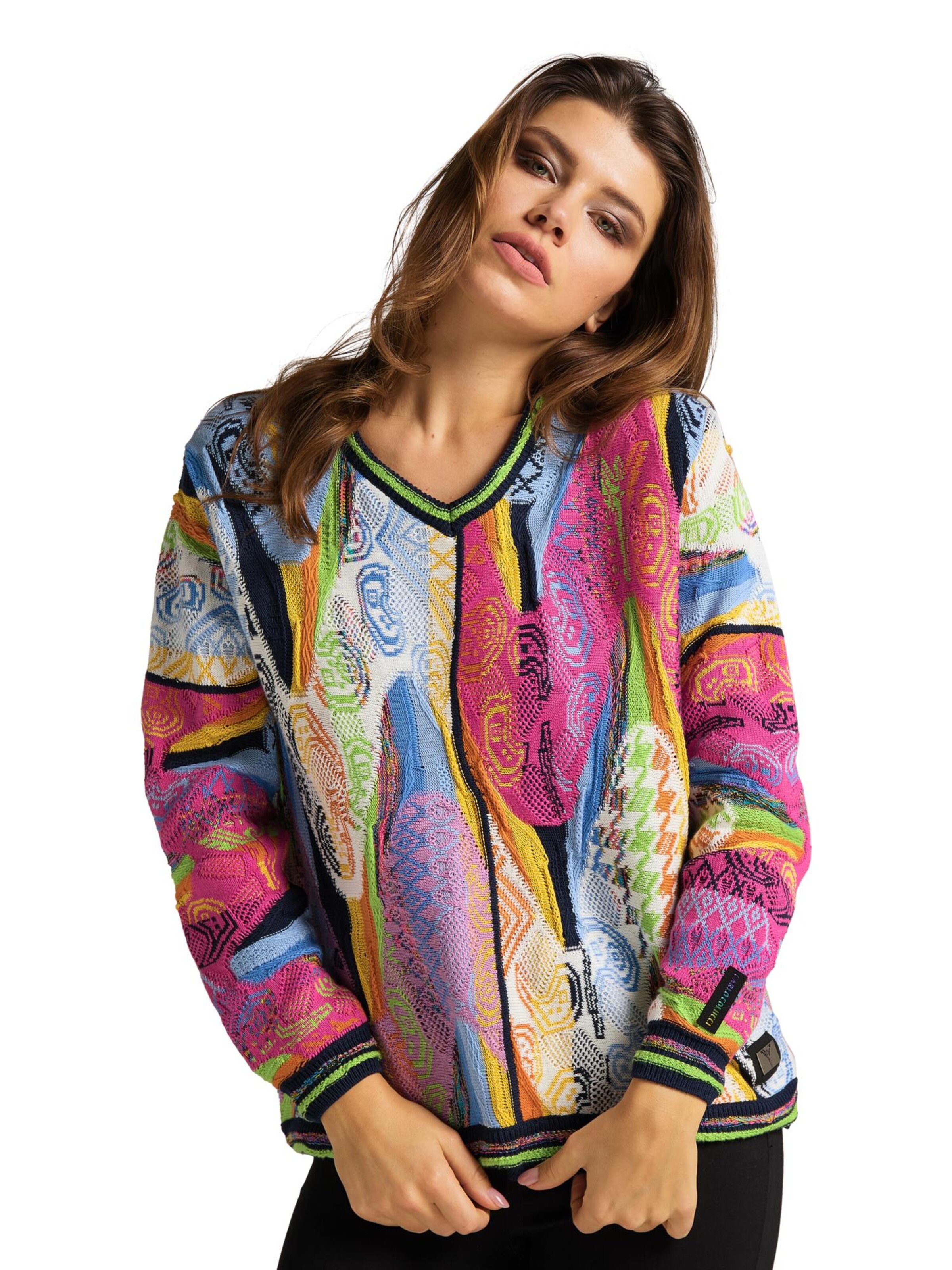 Pull-over 'Curtoni' Carlo Colucci en mélange de couleurs : devant