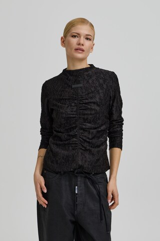 Ball Bluse in Schwarz: Vorderseite