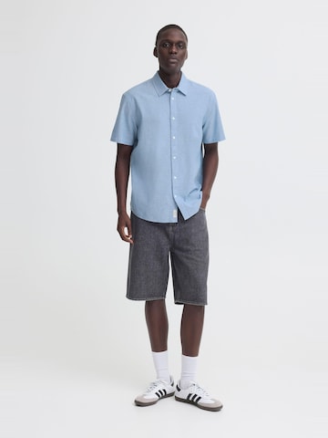 BLEND - Ajuste regular Camisa ' BHAban Slub Linen Mix ' en azul