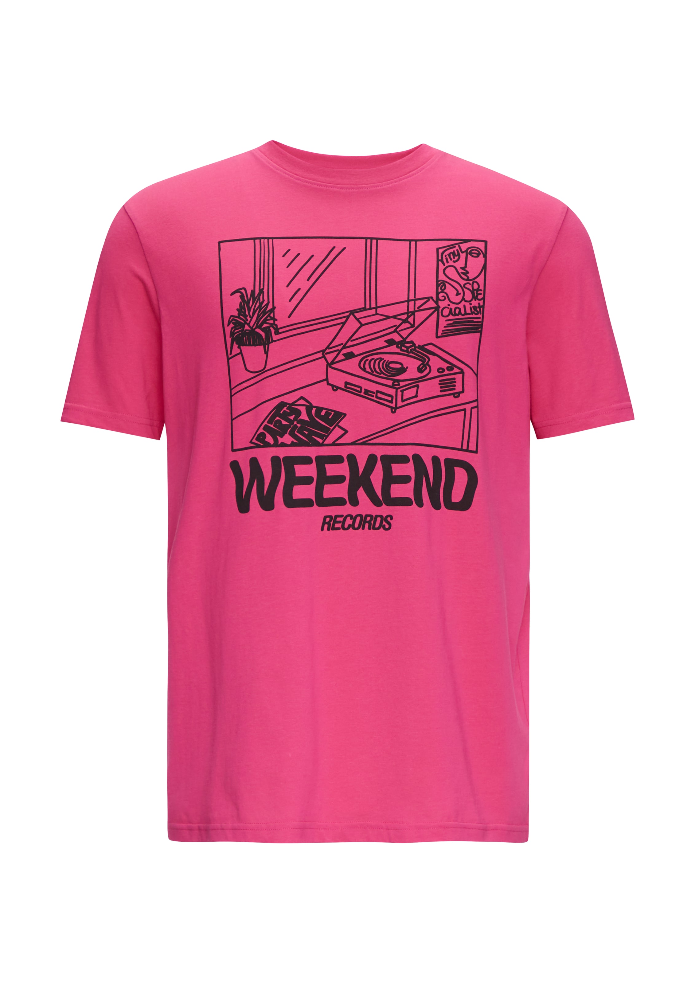 T-Shirt QS en rose : devant