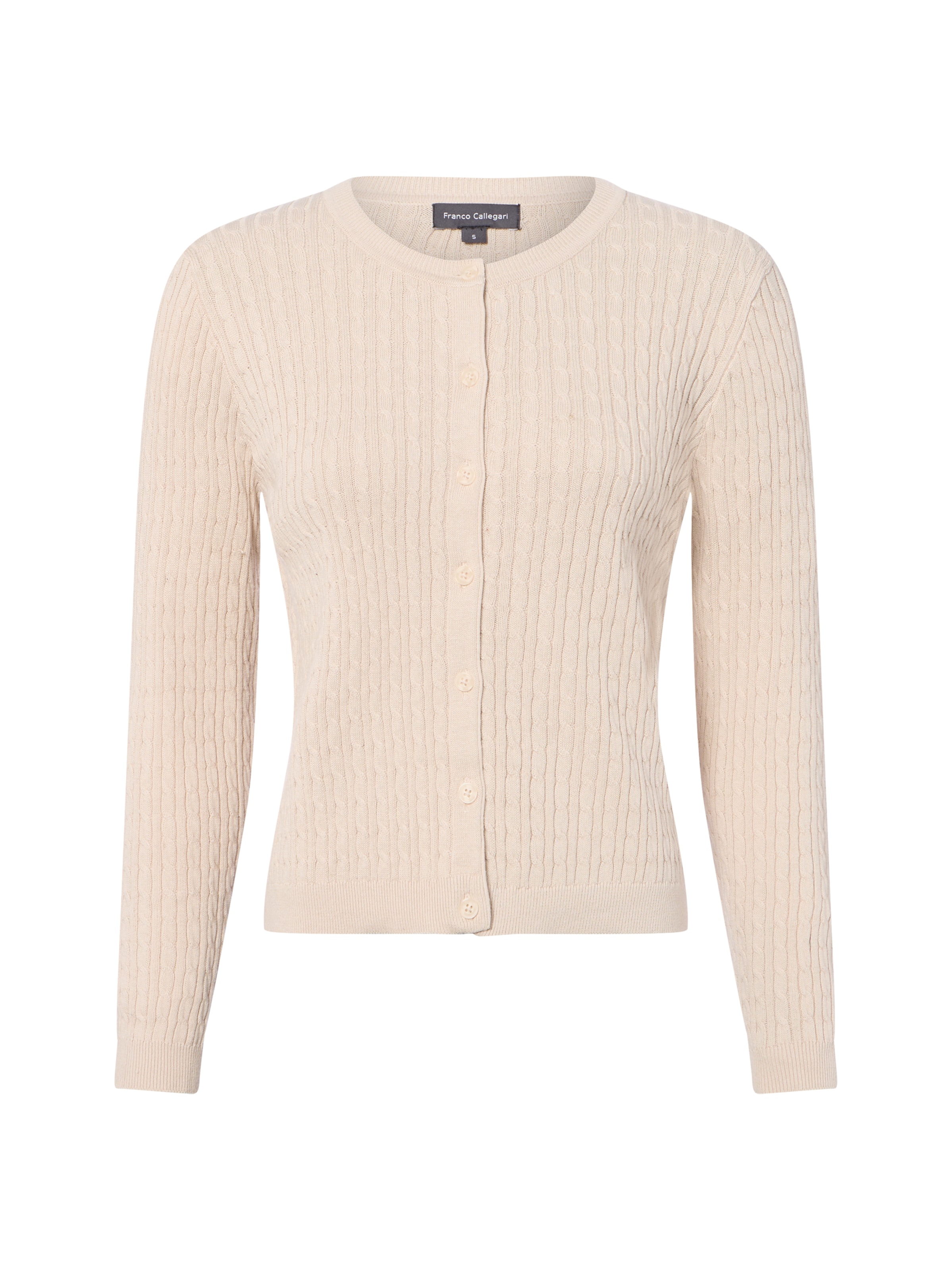 Franco Callegari Gebreid vest in Beige: voorkant