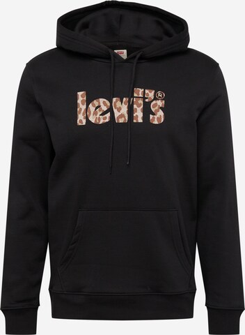 LEVI'S ® Sweatshirt 'LSE T3 Graphic Hoodie' in Black: front