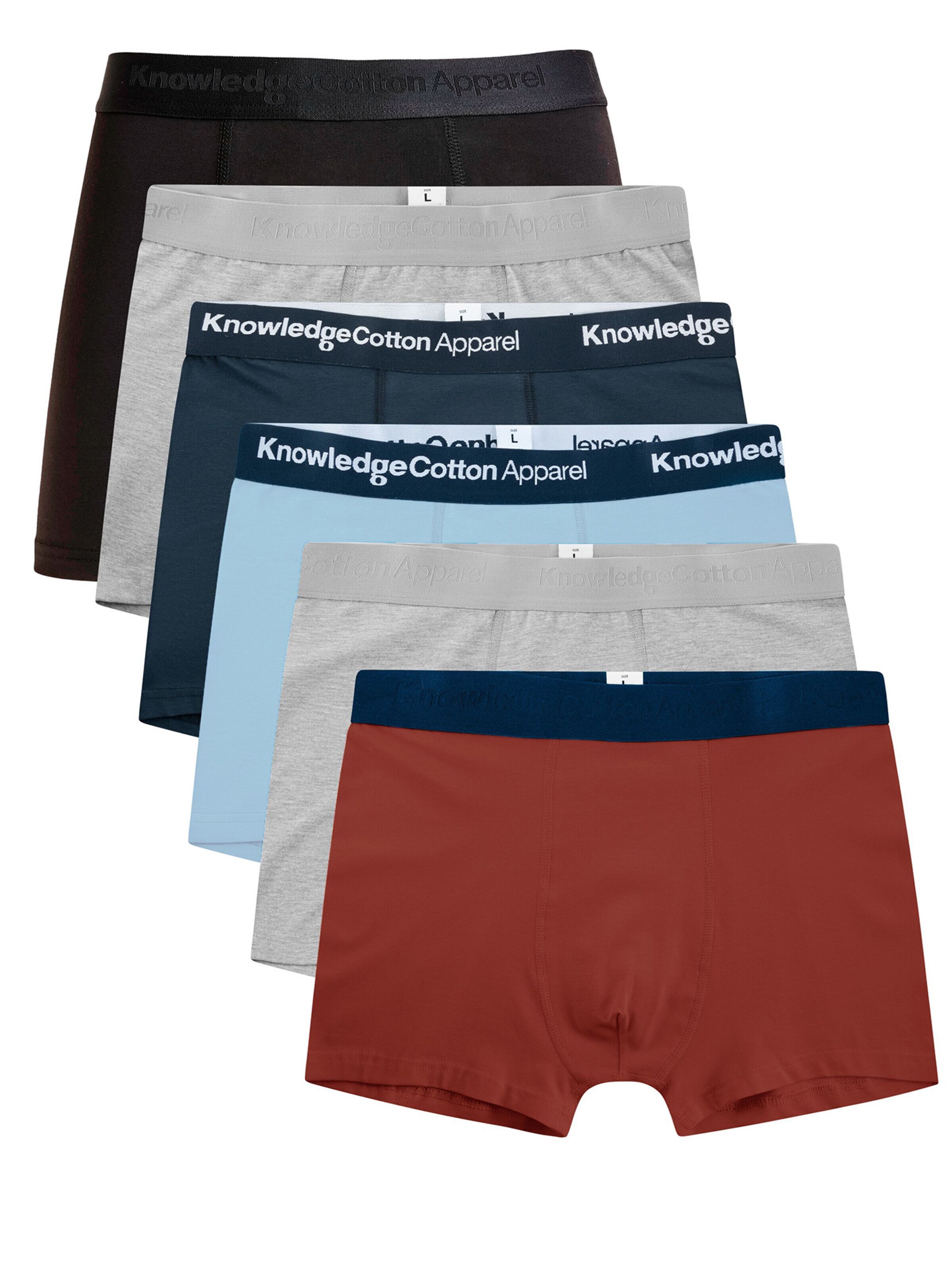 KnowledgeCotton Apparel Boxershorts in Mischfarben: Vorderseite