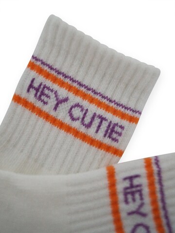 Pippa & Piet Socken 'Hey Cutie' in Orange