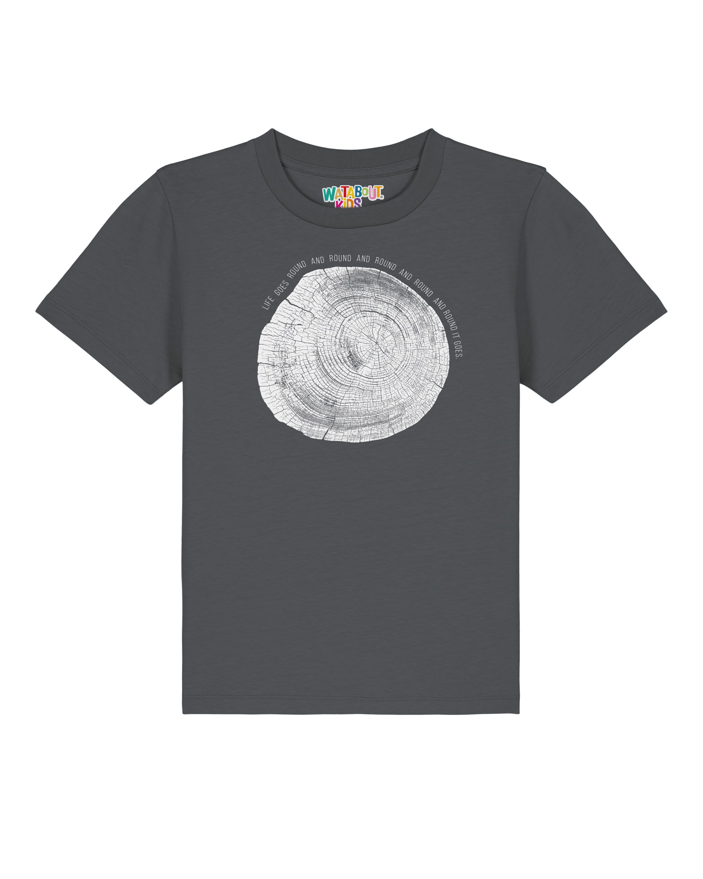 T-Shirt 'Baumscheibe' watabout.kids en gris : devant
