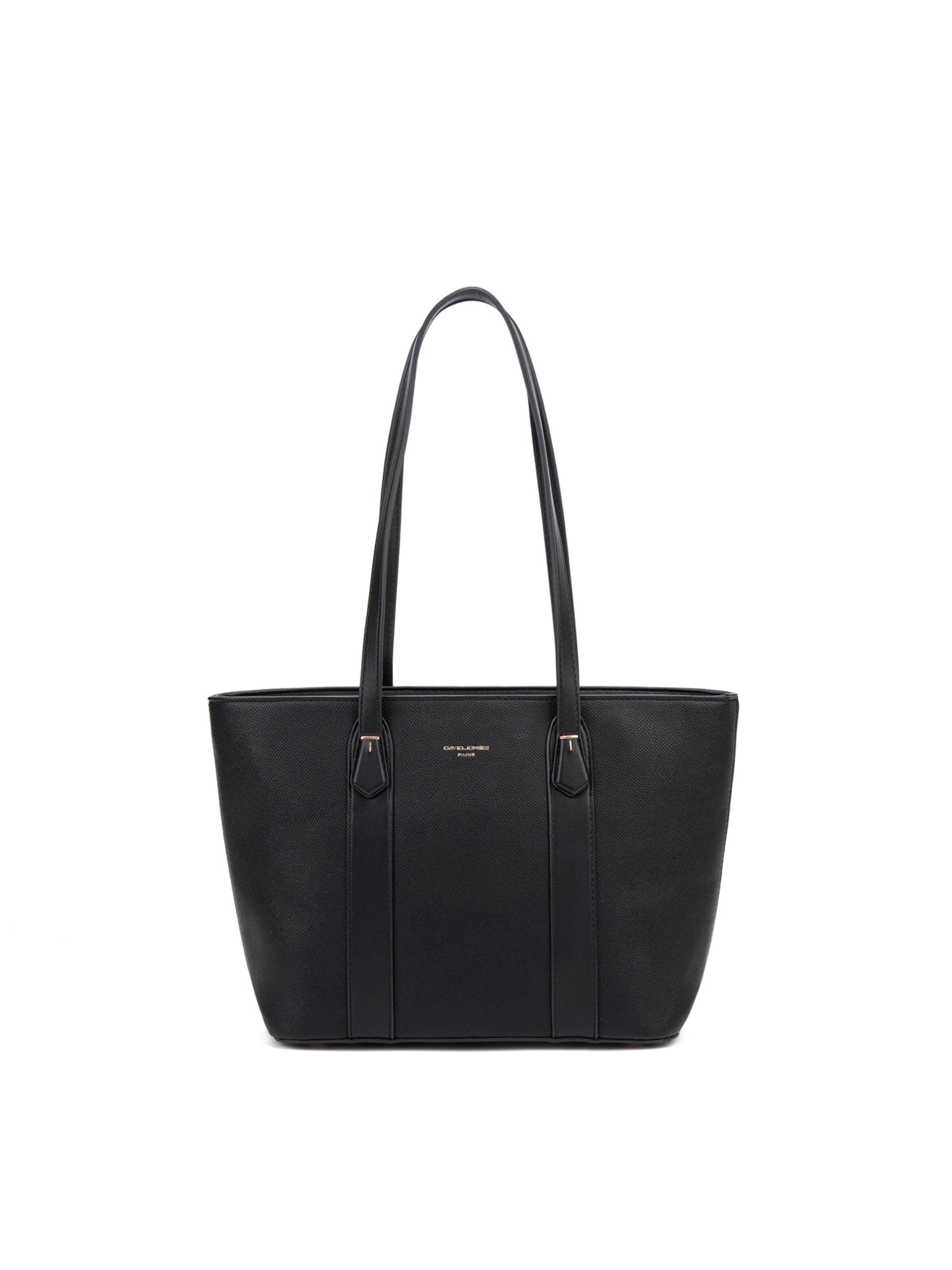 Borsa a spalla 'Borsa a Spalla Donna Vegan Leather 36x23 cm - Chiusura Zip' di David Jones in nero: frontale