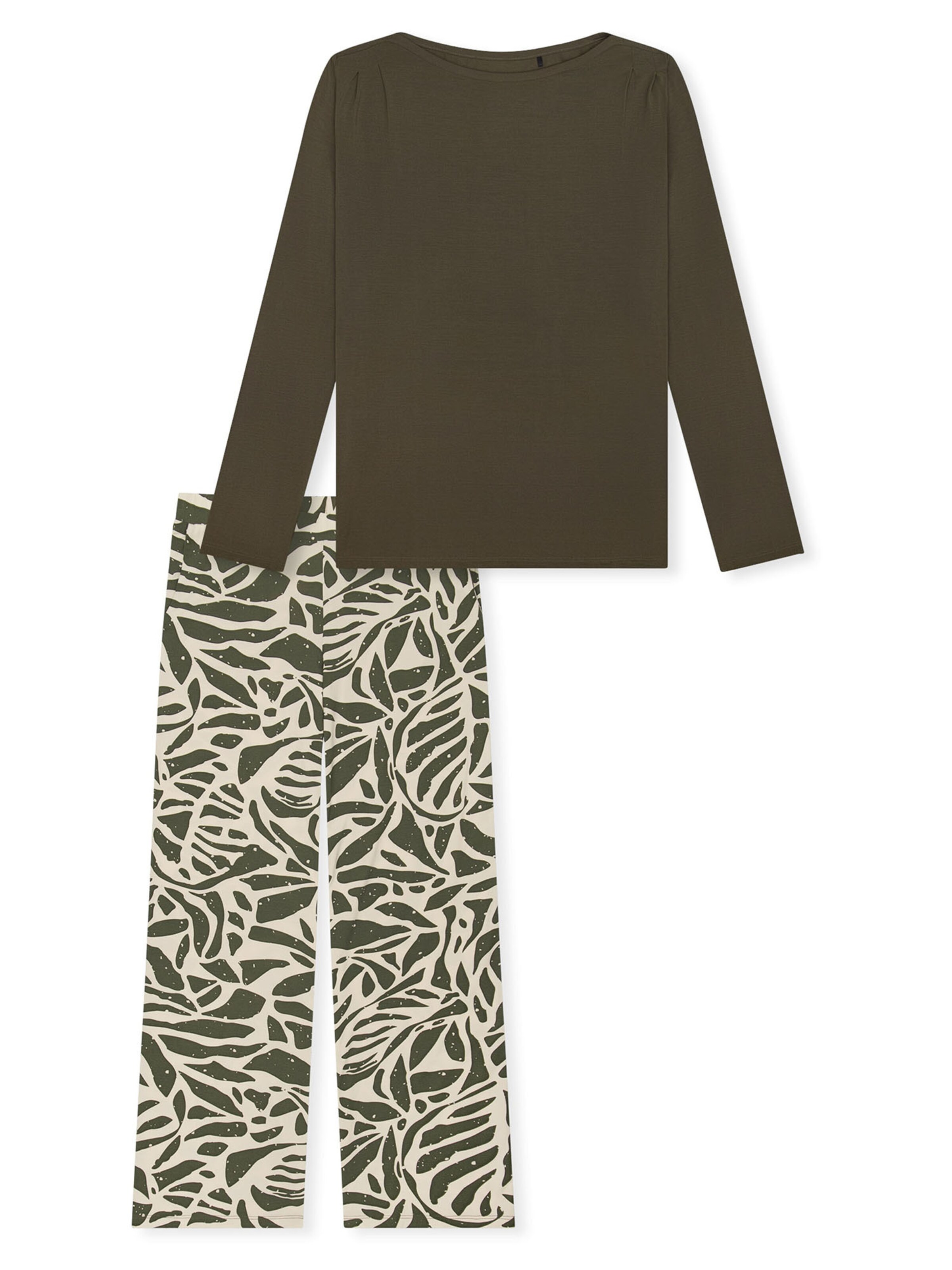 SCHIESSER Pajama ' Selected Premium ' in Beige: front