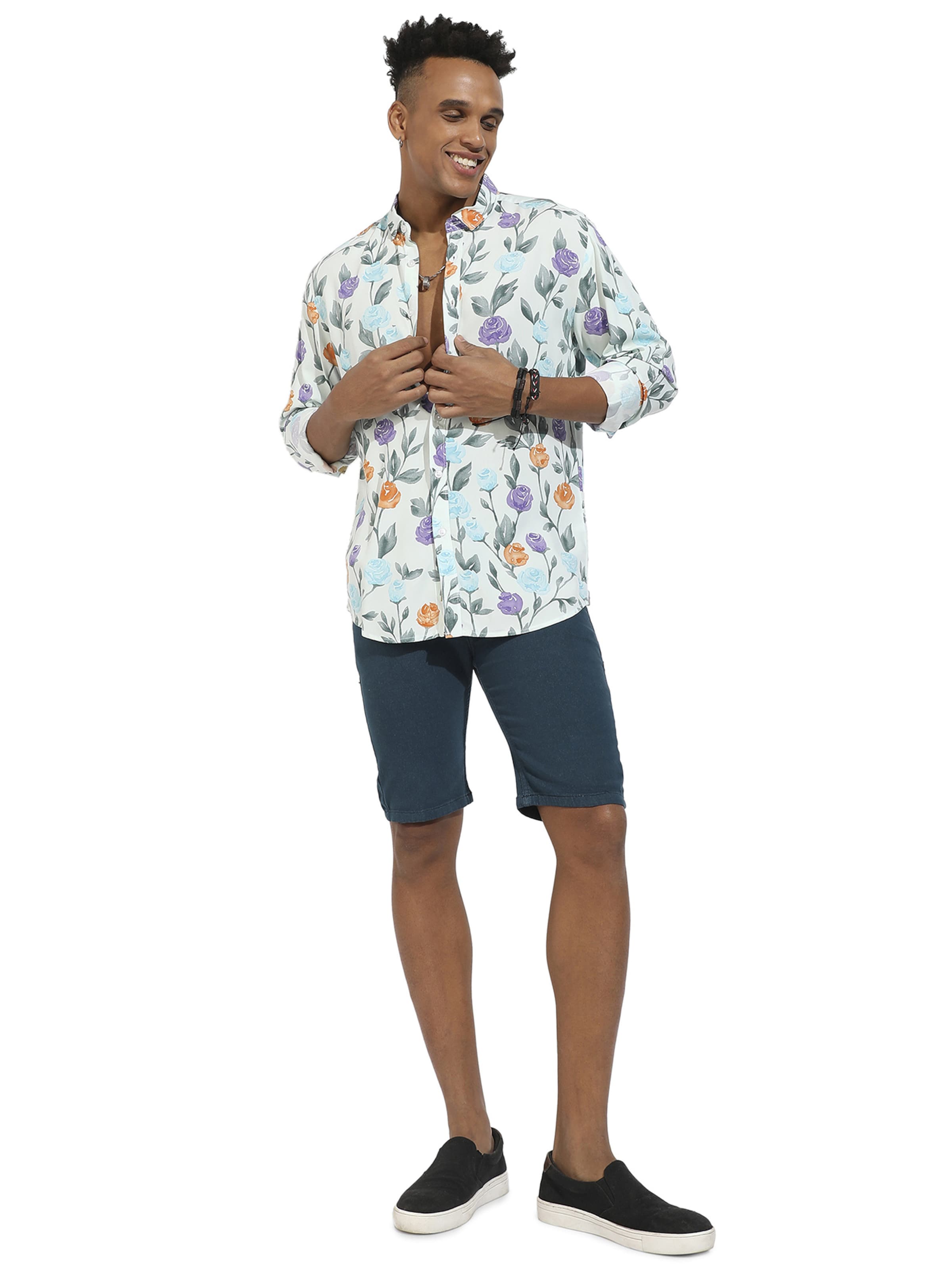 Coupe regular Chemise &#x27;Giovanni&#x27; Campus Sutra en mélange de couleurs