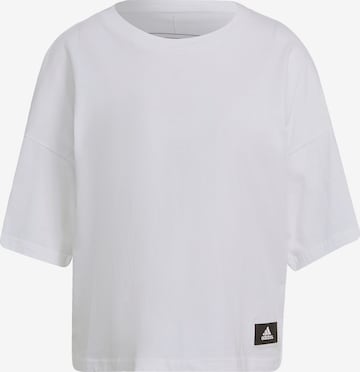 ADIDAS SPORTSWEAR - Camisa funcionais 'Future Icons 3-Stripes' em branco: frente