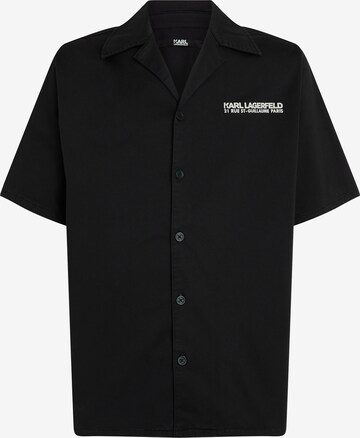 Karl Lagerfeld Comfort fit Button Up Shirt in Black: front