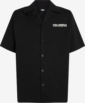 Karl LagerfeldComfort Fit Košulja - crna boja: prednji dio
